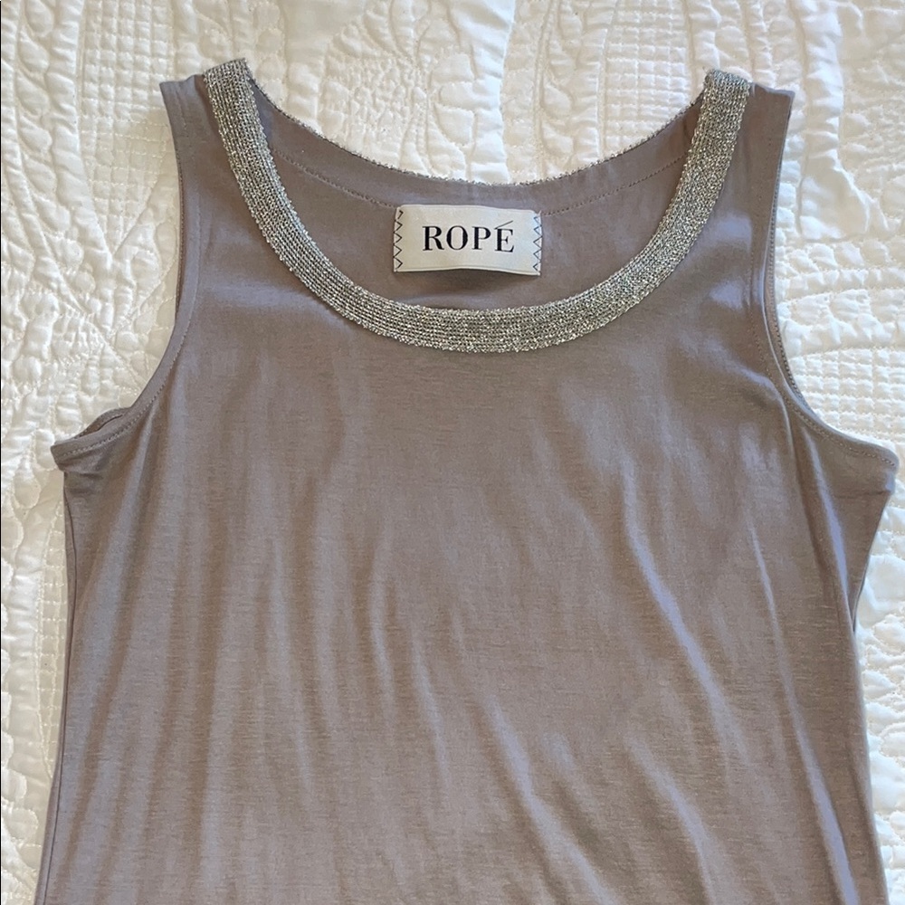 Women's Silver Trim Tank Top